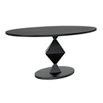 Katana Oval Dining Table Black Metal