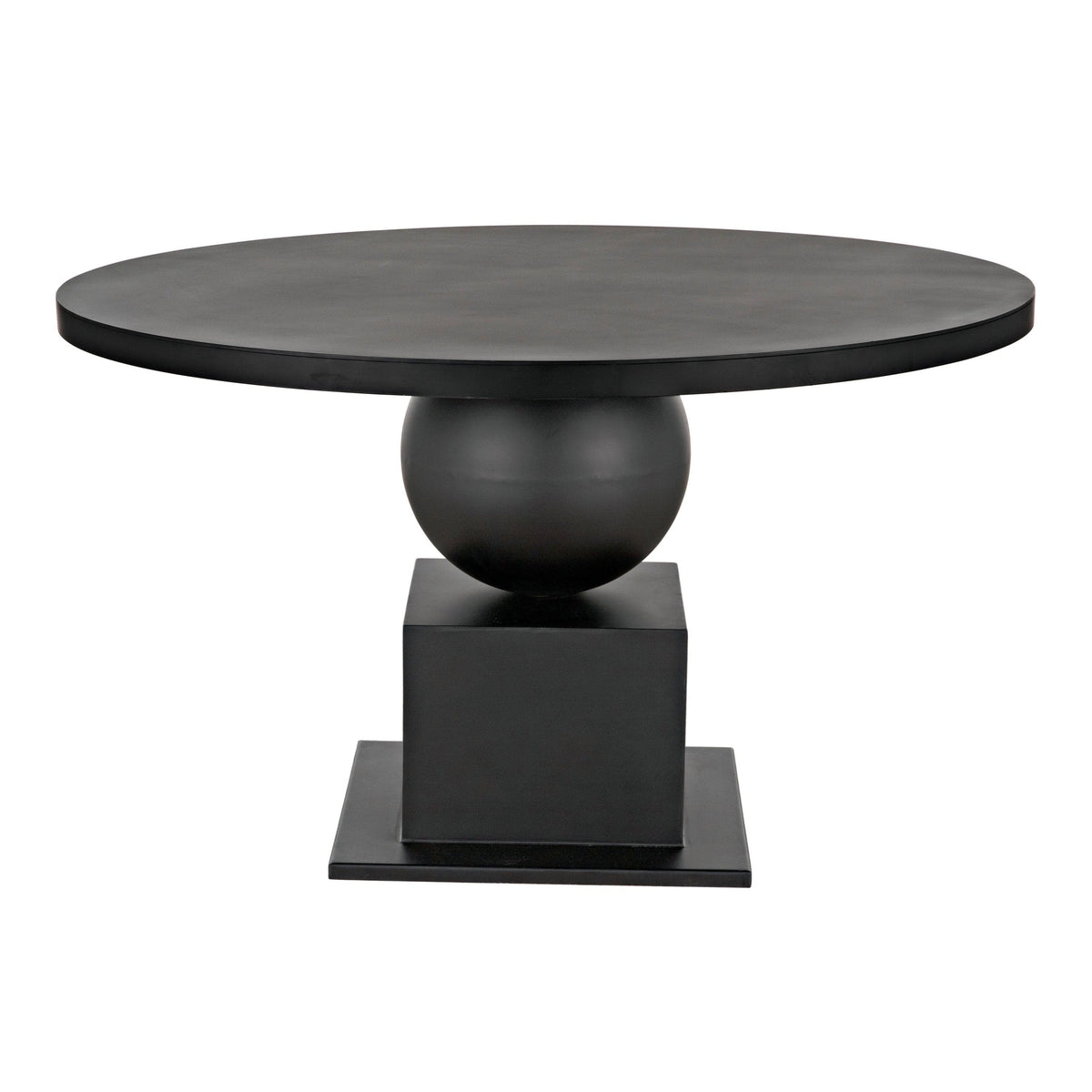 Emira Round Black Metal Dining Table