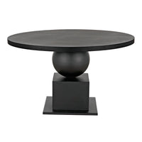 Emira Round Black Metal Dining Table