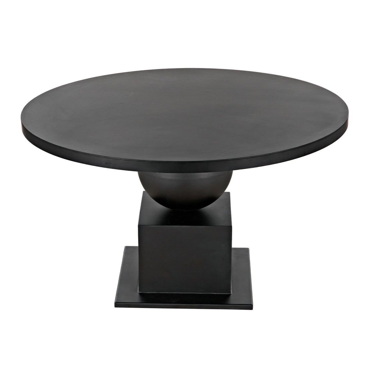 Emira Round Black Metal Dining Table