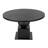 Emira Round Black Metal Dining Table