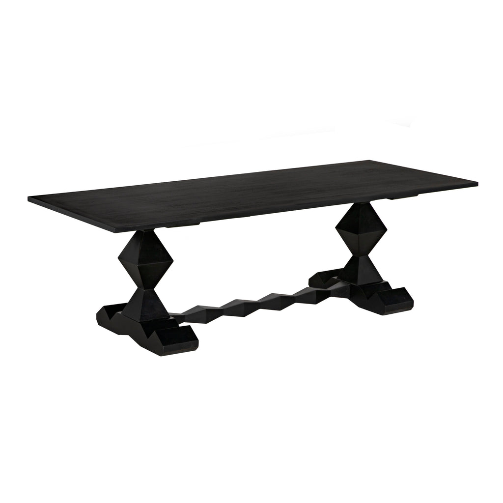Madeira Dining Table Hand Rubbed Black