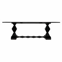 Madeira Dining Table Hand Rubbed Black