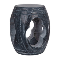 Legend Black Marble Side Table/Stool