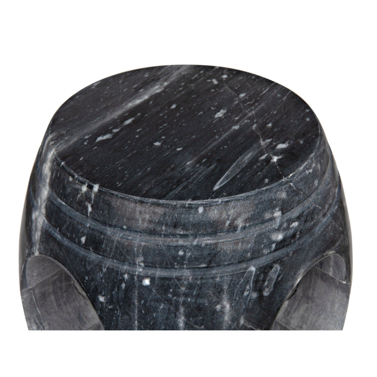 Legend Black Marble Side Table/Stool