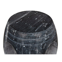 Legend Black Marble Side Table/Stool