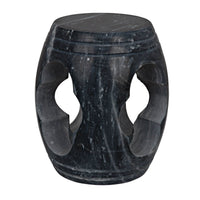 Legend Black Marble Side Table/Stool