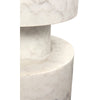 Mamud White Marble Side Table