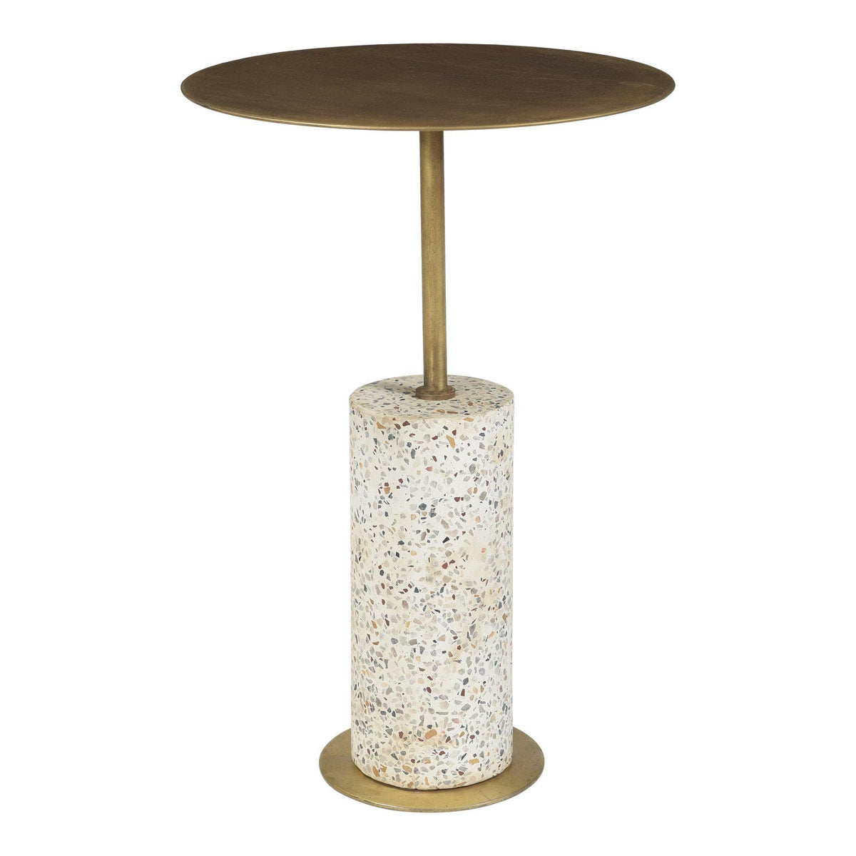 Gabriel Brass & Terrazzo Accent Table | Bone & Brass