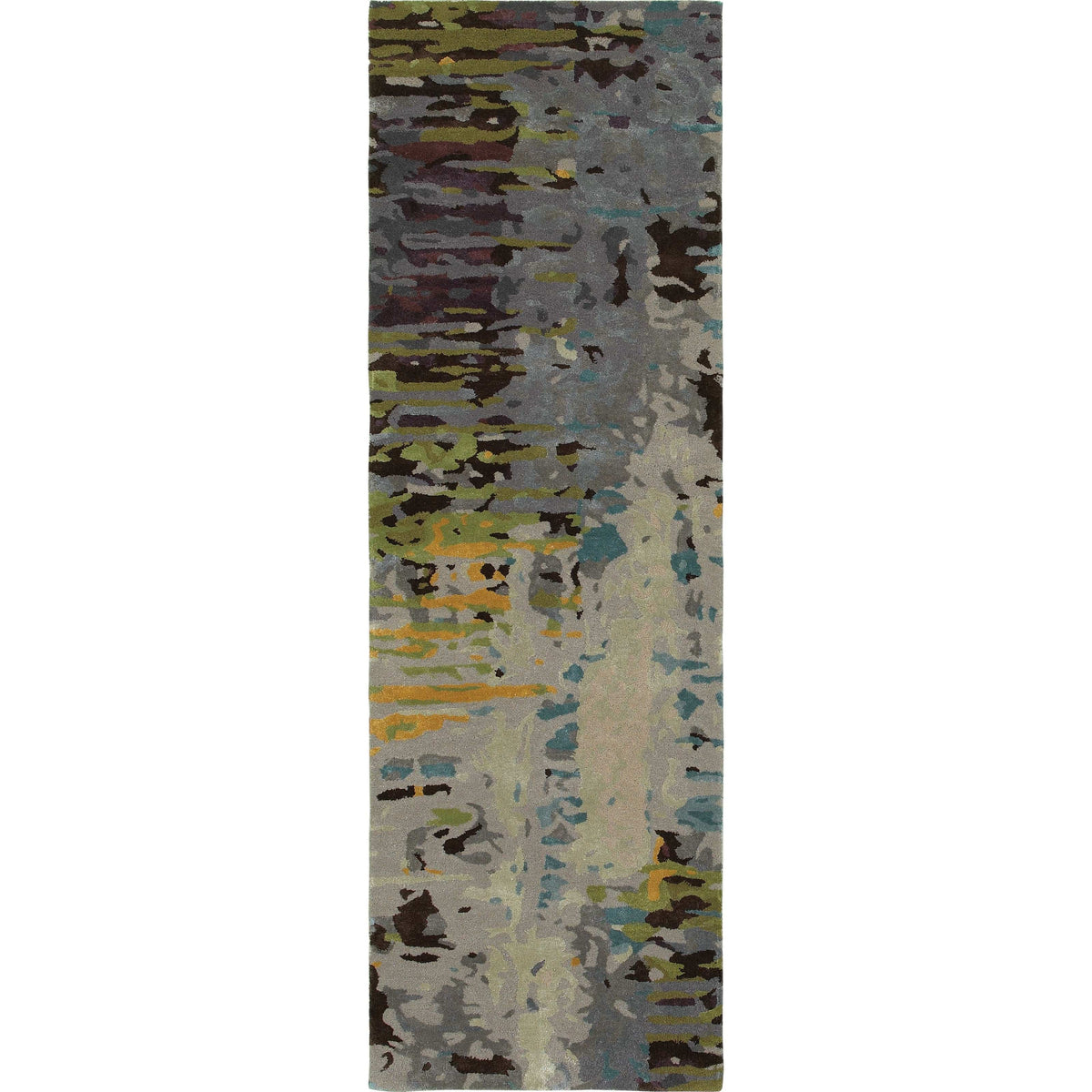 Galaxy Multi & Grey Contemporary Rug with vivid abstract patterns, hand-tufted wool and viscose.