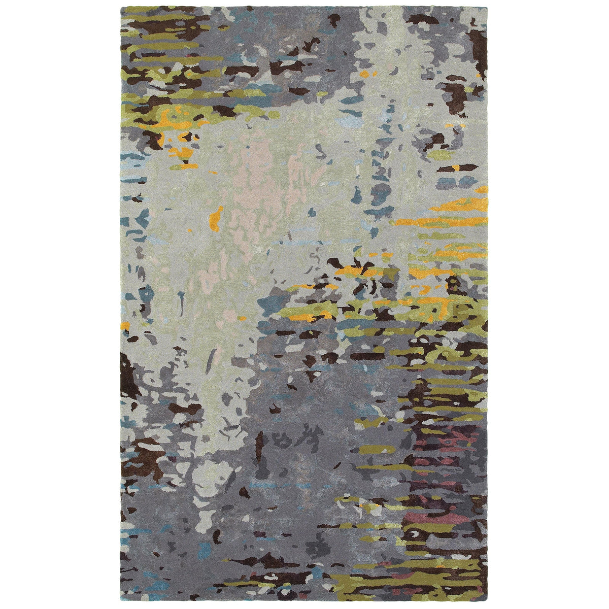 Galaxy Multi & Grey Contemporary Rug with abstract patterns in wool and viscose.