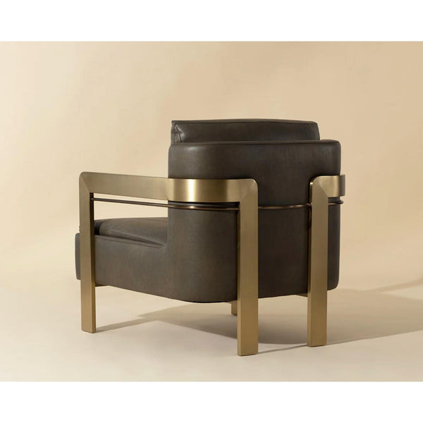 Garo Bravo Ash & Gold Lounge Chair - Chair Detail | Bone & Brass