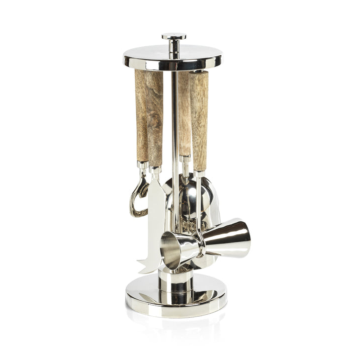 Gela 5-Piece Bar Tool Set | Bone & Brass
