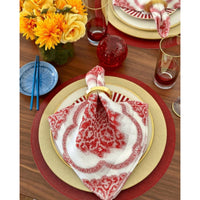 Gem Luminous Round Placemats, Set 4 - Placemat Detail | Bone & Brass