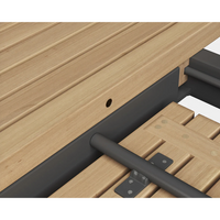 Geneve Natural Teak Extension Dining Table - Table Top View | Bone & Brass