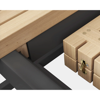 Geneve Natural Teak Extension Dining Table - Outdoor Table View | Bone & Brass