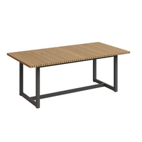 Geneve Natural Teak Extension Dining Table | Bone & Brass