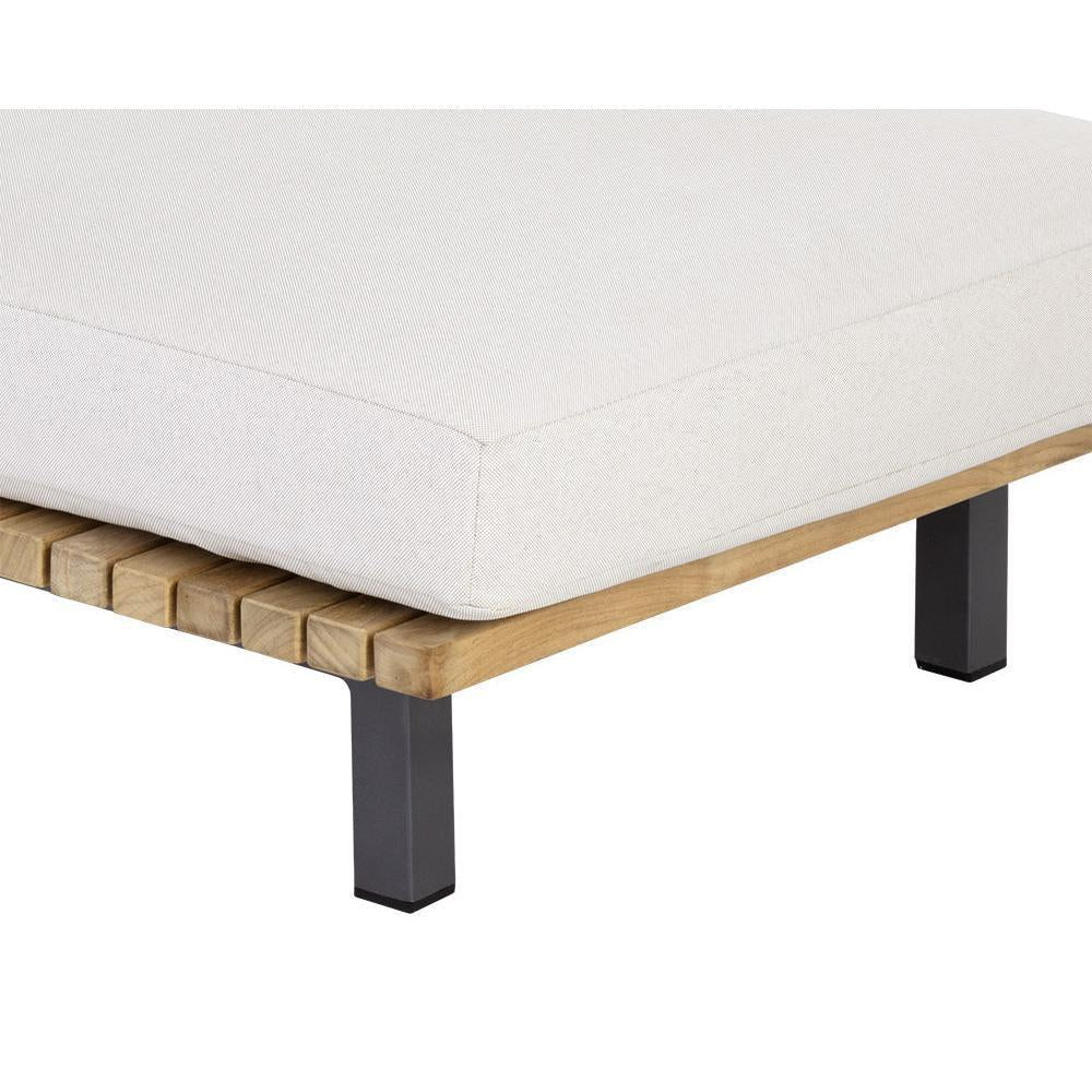 Geneve Palazzo Cream Outdoor Lounger - Outdoor Daybed Detail | Bone & Brass