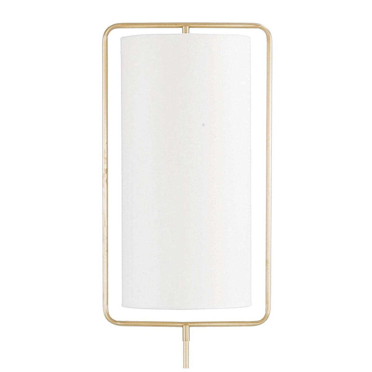 Geo Rectangle Floor Lamp Natural Brass - Floor Lamp Base | Bone & Brass