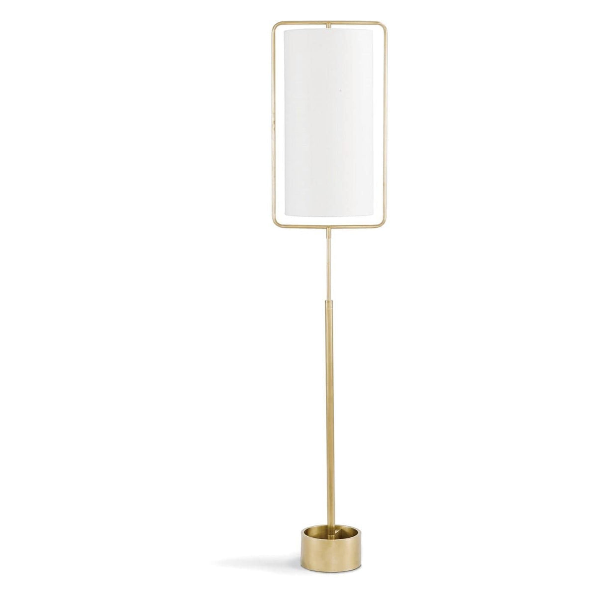 Geo Rectangle Floor Lamp Natural Brass | Bone & Brass