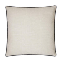 Ghent Taupe Throw Pillow, Black Trim | Bone & Brass