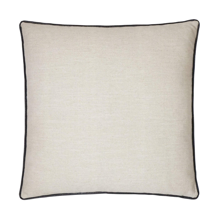 Ghent Taupe Throw Pillow, Black Trim | Bone & Brass