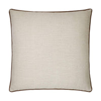 Ghent Taupe Throw Pillow, Brown Trim | Bone & Brass