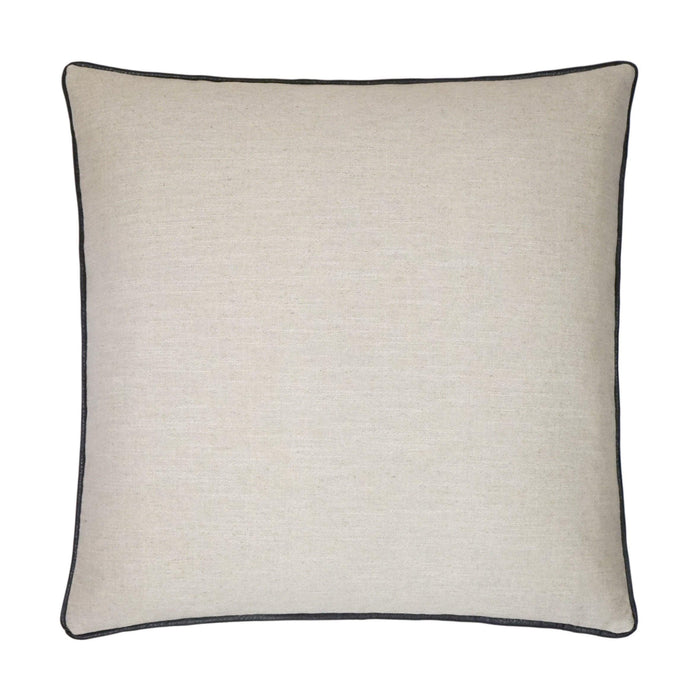 Ghent Taupe Throw Pillow, Chocolate Trim | Bone & Brass