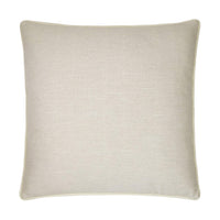 Ghent Taupe Throw Pillow, Ivory Trim | Bone & Brass