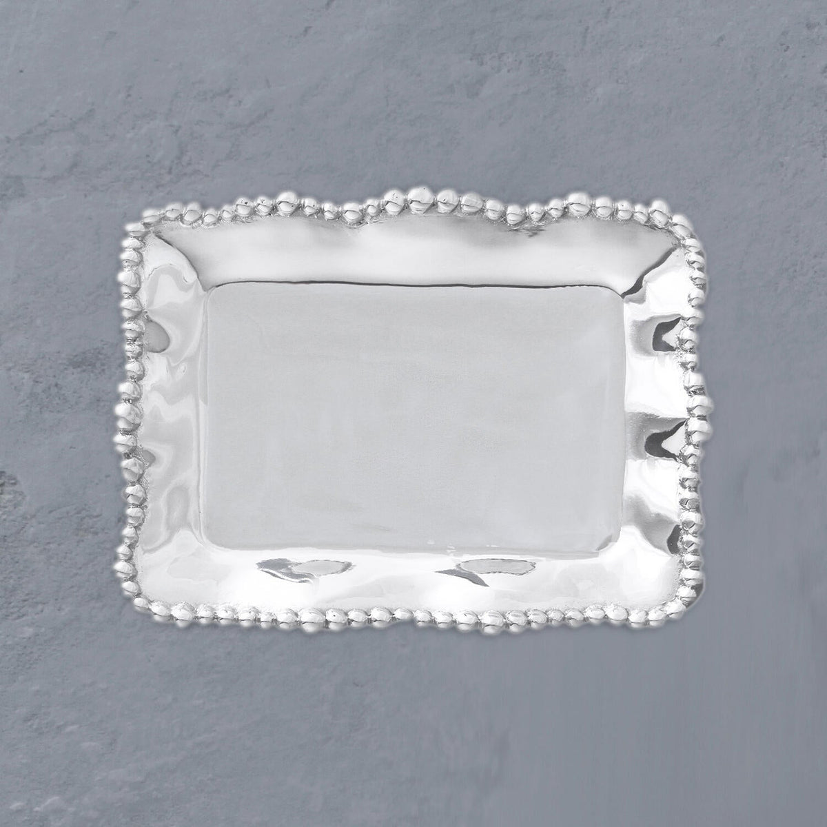 Giftables Organic Pearl Rectangular Tray - Tray Top View | Bone & Brass