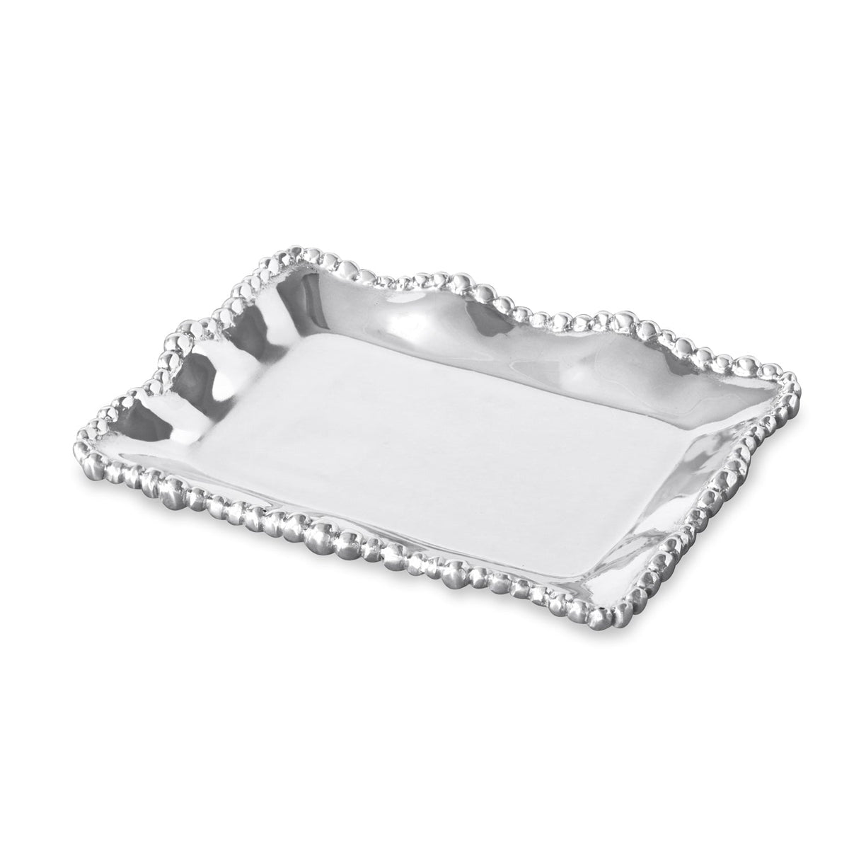 Giftables Organic Pearl Rectangular Tray | Bone & Brass