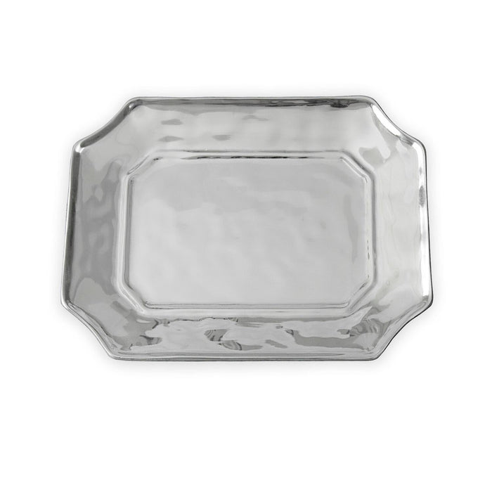 Giftables Soho Silver Lucca Rectangular Decorative Tray | Bone & Brass