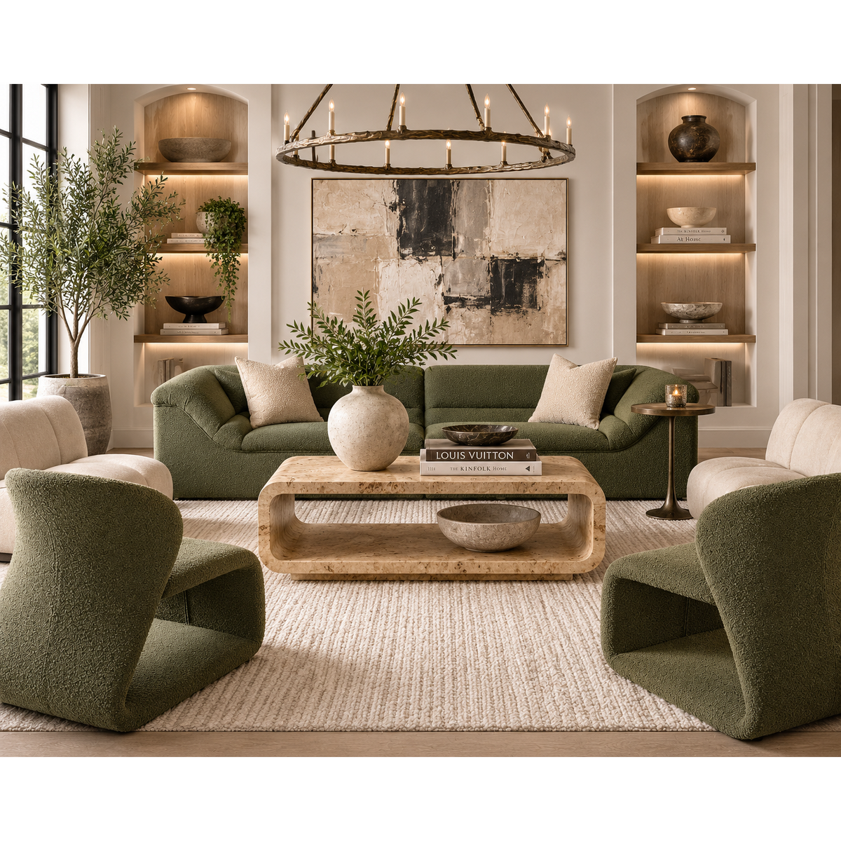 Rowena Burl Rectangle Coffee Table