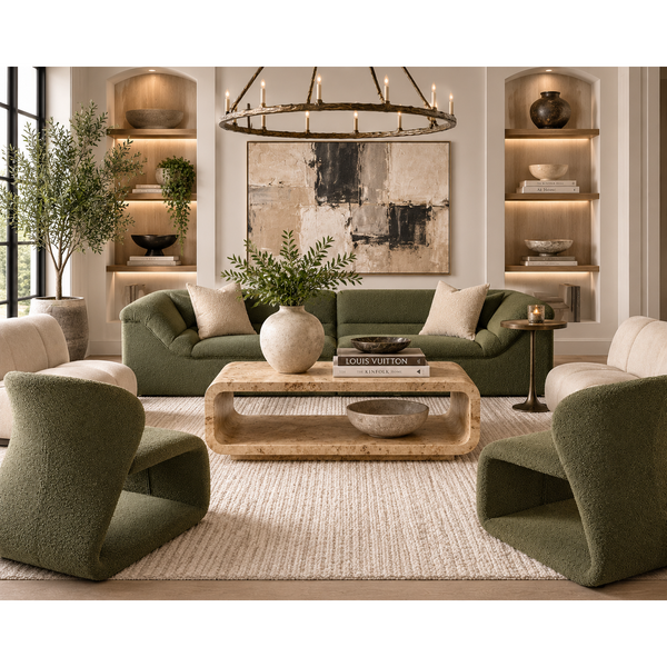 Rowena Burl Rectangle Coffee Table