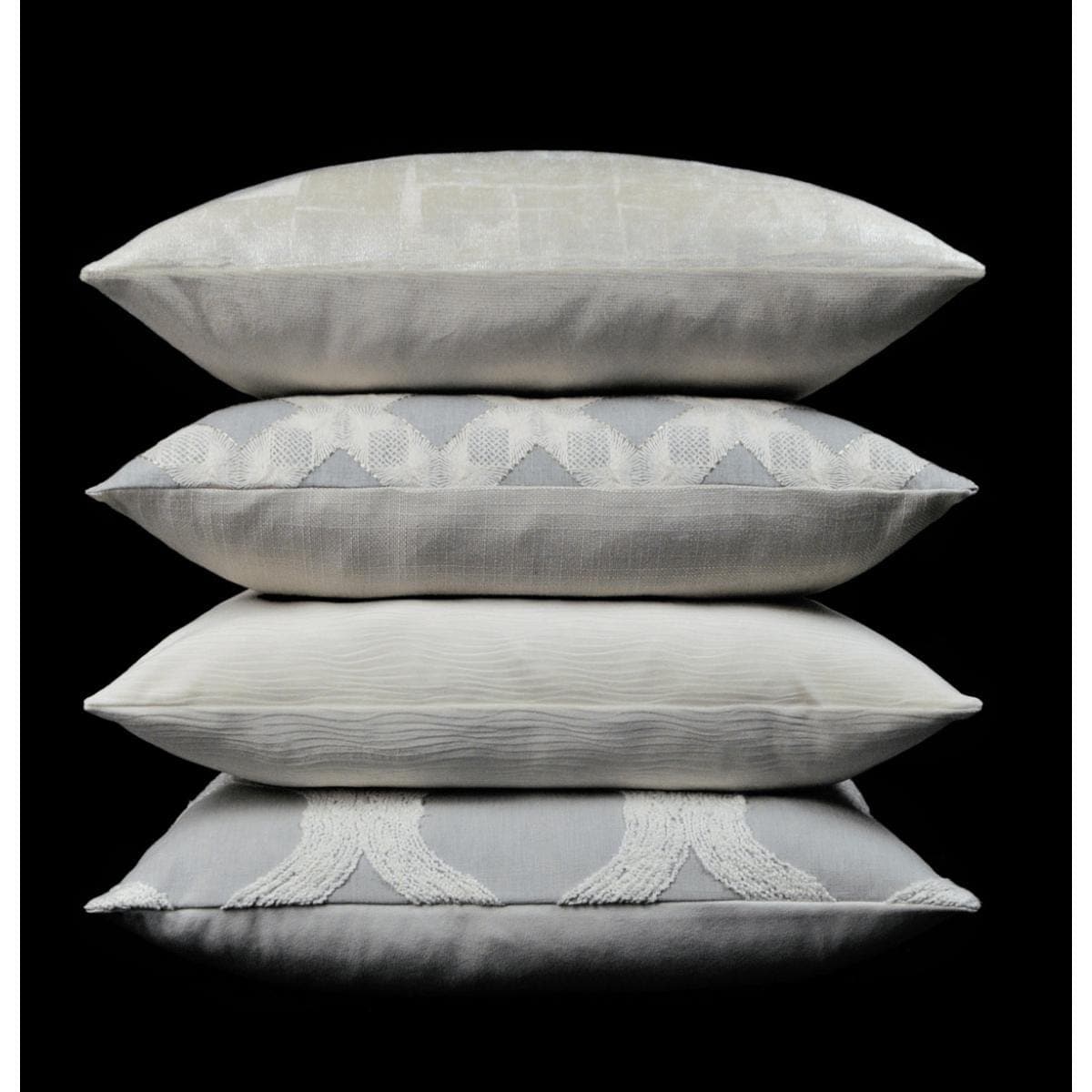 Glam Silver Throw Pillow - Pillow Detail | Bone & Brass