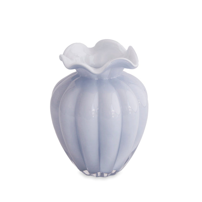 Glass Vento Large Vase Periwinkle | Bone & Brass