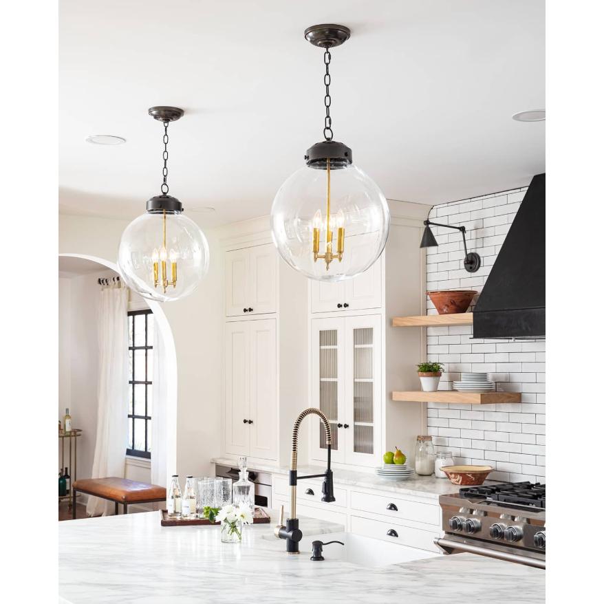 Globe Oil Rubbed Bronze Pendant - Pendant Detail | Bone & Brass