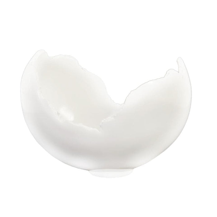 Glossy White Burled Decorative Bowl | Bone & Brass