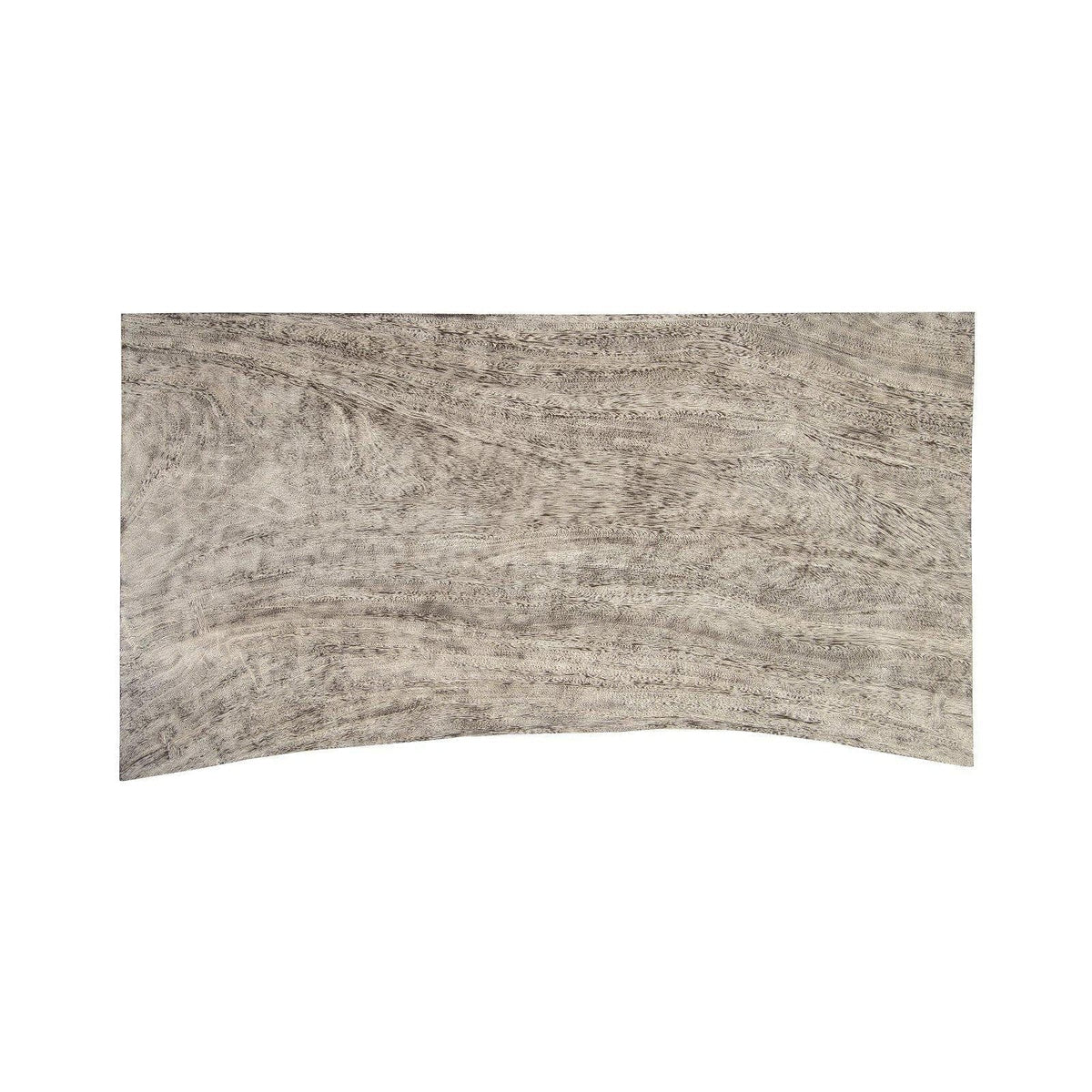 Gray Chamcha Wood Waterfall Coffee Table - Table Side View | Bone & Brass