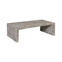 Gray Chamcha Wood Waterfall Coffee Table | Bone & Brass