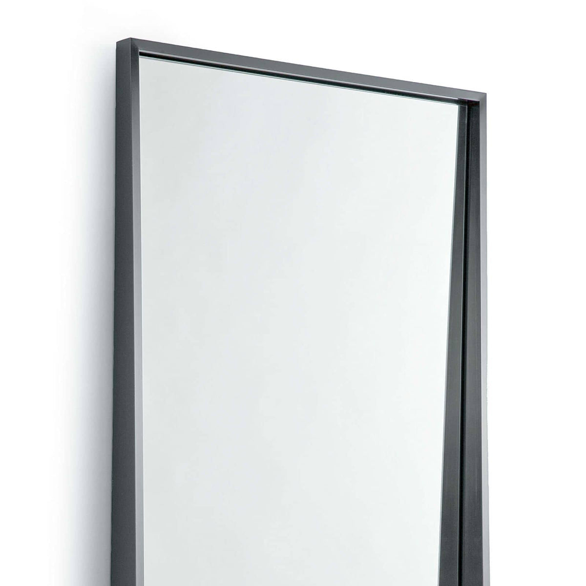 Gunner Mirror Steel: Recessed, rectangular mirror with a bold blackened steel frame.