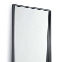 Gunner Mirror Steel: Recessed, rectangular mirror with a bold blackened steel frame.