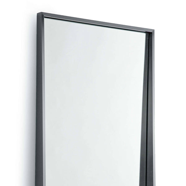 Gunner Mirror Steel: Recessed, rectangular mirror with a bold blackened steel frame.
