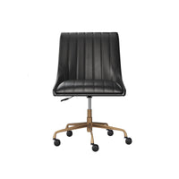 Halden Black & Bronze Office Chair - Chair Side View | Bone & Brass