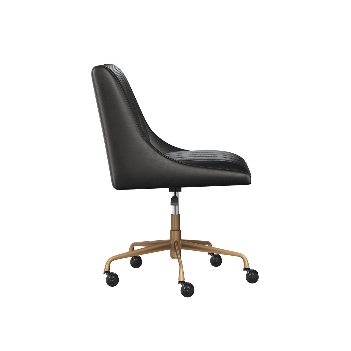 Halden Black & Bronze Office Chair - Chair Detail | Bone & Brass