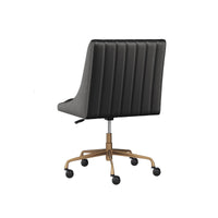 Halden Black & Bronze Office Chair - Chair Upholstery Detail | Bone & Brass