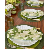 Halo Reversible Round Placemats, Set 4 - Placemat Detail | Bone & Brass