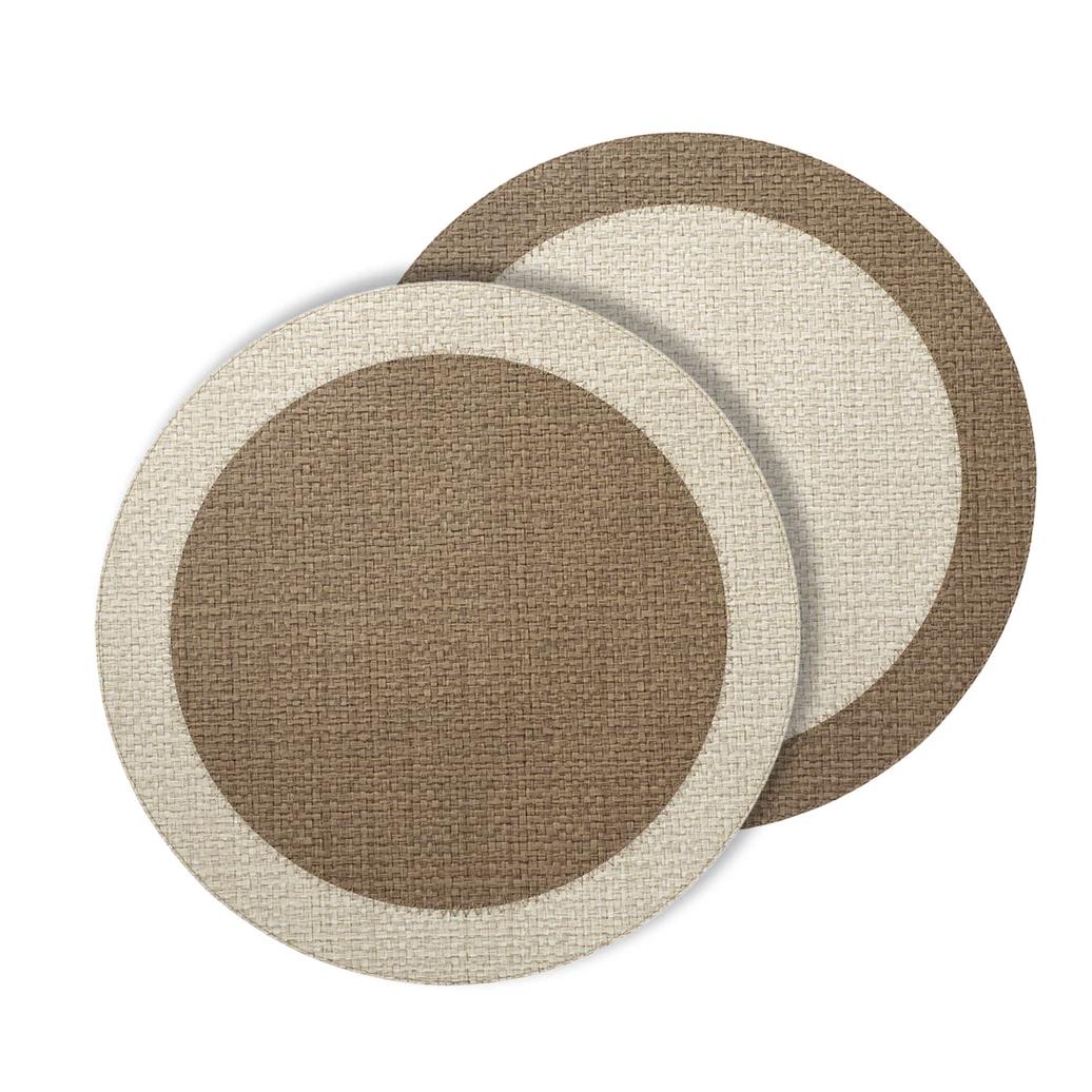 Halo Reversible Round Placemats, Set 4 - Placemat View | Bone & Brass