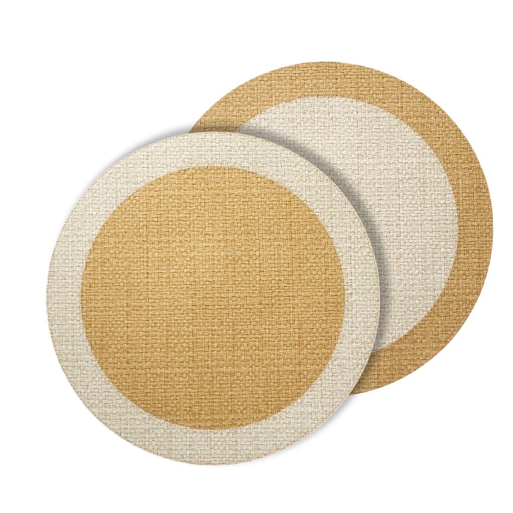 Halo Reversible Round Placemats, Set 4 - Placemat Detail | Bone & Brass