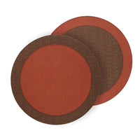 Halo Reversible Round Placemats, Set 4 - Placemat Texture Detail | Bone & Brass